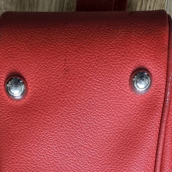 VINTAGE❤️ SAMSONITE Vegan Leather Sporty Red Travel Bag - Picture 4 of 10
